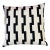 Black and White Geometric Pillow With New Insert For Sale