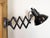 Industrial Black Enamel Scissor Wall Lamp, 1950s For Sale - Image 12 of 18