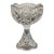 Antique Imperial Glass Nucut Footed Compote in Clear Pressed Glass With Sawtooth Rim For Sale