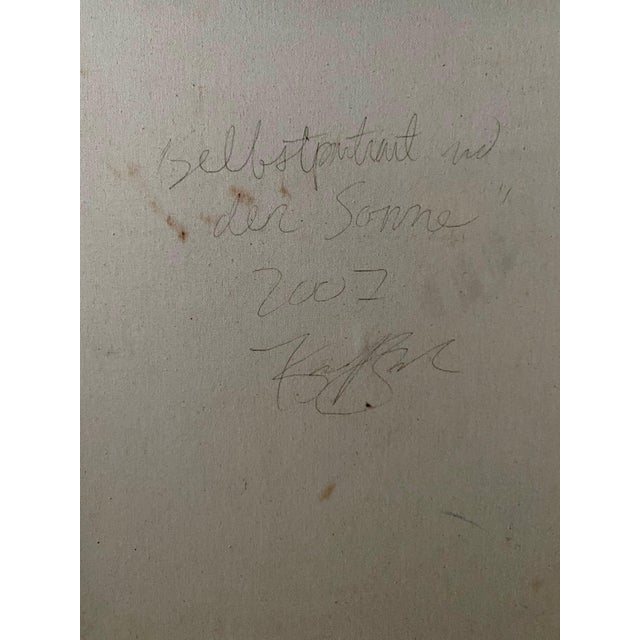 Kadar Brock, Mixed Media Oil Painting and Spray Paint Abstract Painting Selbstportrait, 2007 For Sale In Miami - Image 6 of 7