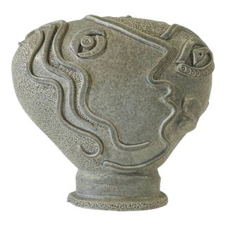 1990s David Farnsworth Abstract Face Sculpture For Sale