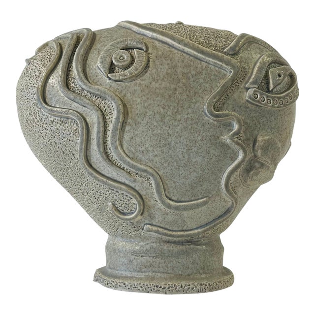 1990s David Farnsworth Abstract Face Sculpture For Sale