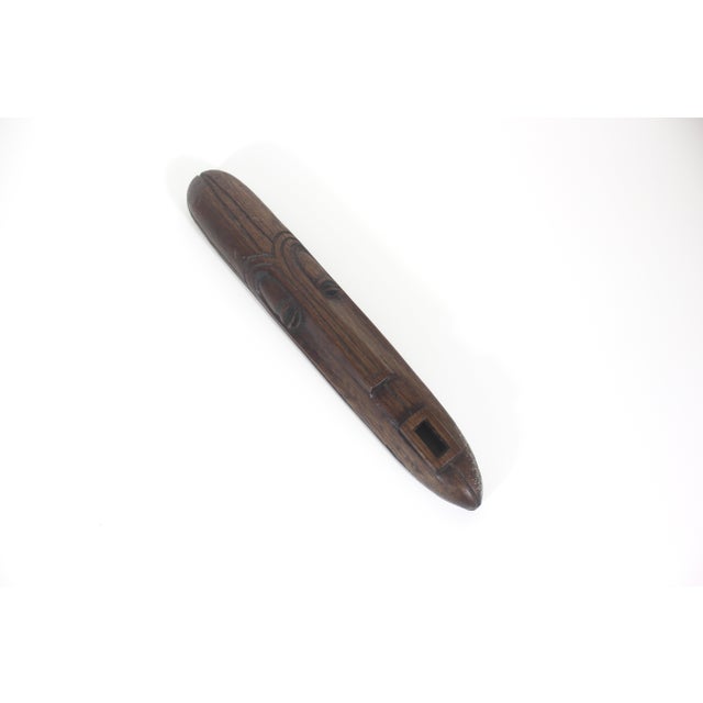 Mid-Century Modern Mid Century Carved Wood Face Mask Signed by Artist For Sale - Image 3 of 17