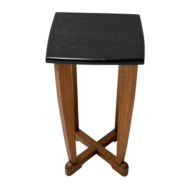 Art Deco Dutch Side Table in Oak, 1920s For Sale - Image 8 of 8