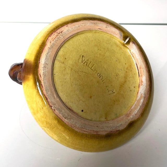 Yellow French Vallauris Finger Loop Candle Holder With Rope Detail For Sale - Image 8 of 8