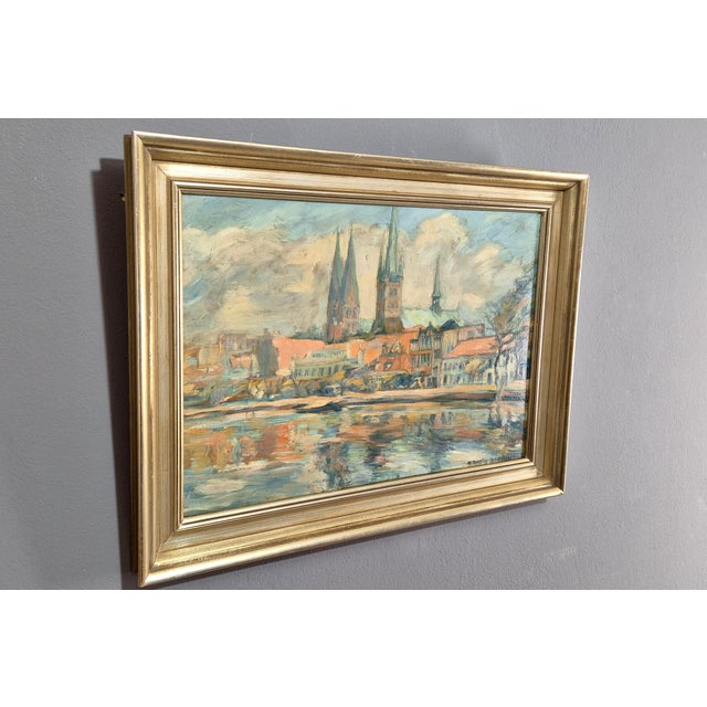 Modern Otto Schulz Stradtmann, Lübeck, Oil Painting, 1920s, Framed For Sale - Image 3 of 17