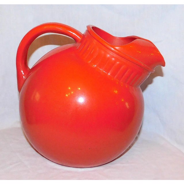Orange Mid 20th Century Anchor Hocking Ball Pitcher For Sale - Image 8 of 8