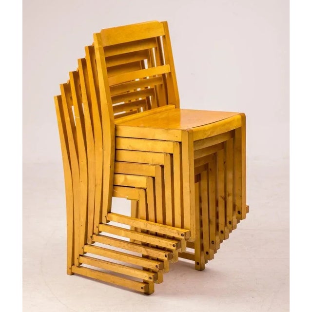 Orchestra Chairs by Sven Markelius, 1930s, Set of 7 For Sale - Image 3 of 13