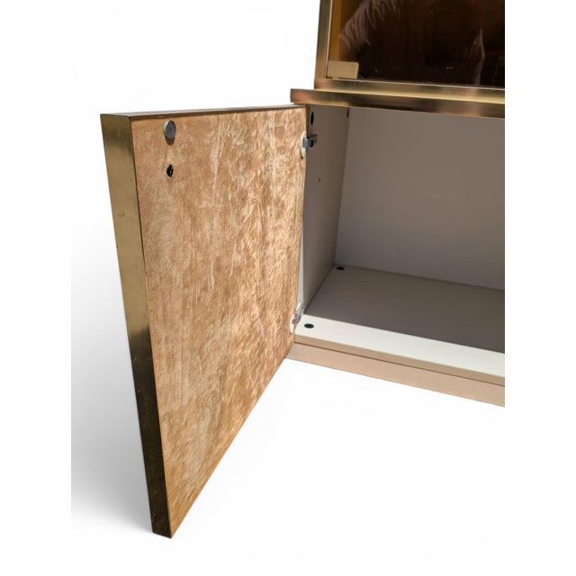Beige Vintage Modular Glass Wall Bookcase, 1970s For Sale - Image 8 of 14