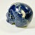 1970s Vintage Abstract Expressionism Boho Chic Hand Carved Navy Sodalite Stone Skull Sculpture, Halloween For Sale - Image 13 of 15