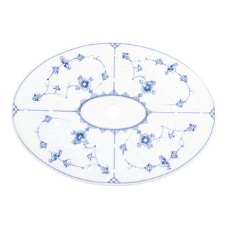 Antique Fish Strainer Platter in Blue Fluted Plain Pattern from Royal Copenhagen, 1890s For Sale
