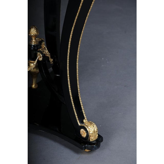 Black French Napoleon III Salon Side Table For Sale - Image 8 of 15