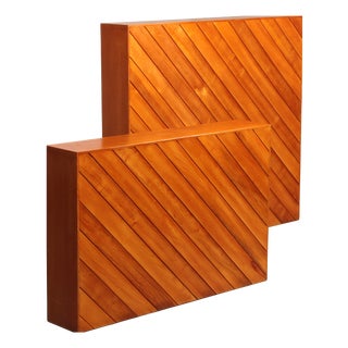 Vintage Beechwood Room Dividers with Slatted Design, 1970, Set of 2 For Sale