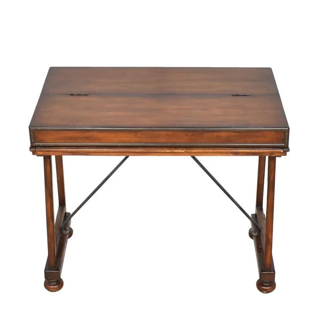 Campaign Theodore Alexander Baroque Style Tressle Desk For Sale - Image 3 of 12