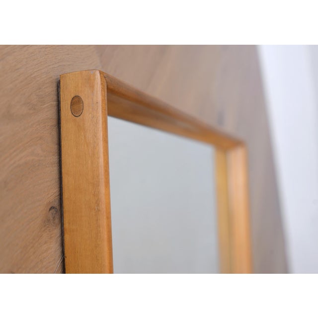Mid Century Modern Heywood Wakefield Sculpted Wall Mirror For Sale In San Francisco - Image 6 of 8
