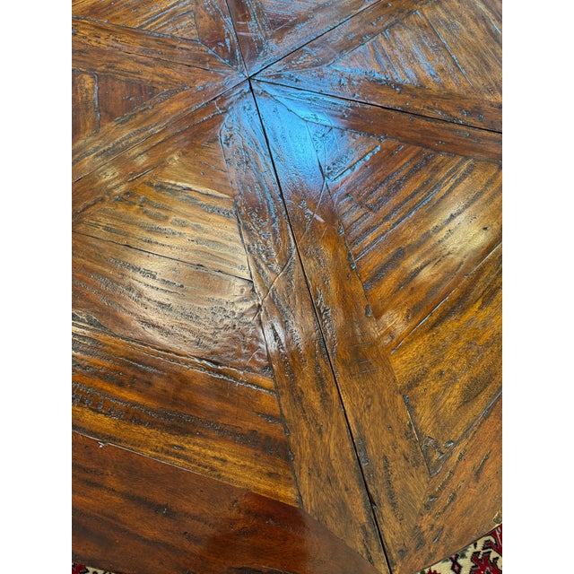 Theodore Alexander for Castle Bromwich Walnut Wood Jupe Dining Table, 60 to 78 Inch For Sale - Image 17 of 18
