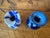Early 21st Century Pair of Mini Blue & White Studio Pottery Vases, Whitefish Pottery For Sale - Image 5 of 7