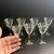 Beautiful set of 7 etched port/cordial glasses. Each glass features delicate frosted etching that wraps around the bowl,...