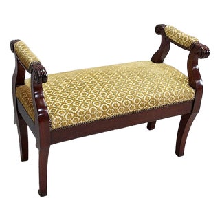 Small 19th Century Restoration Middle Bench For Sale