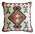 Hand Woven Silk Pillow Cover Traditional Turkish Kilim Pattern Throw Pillow - 16″ X 16″ For Sale