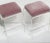 Karl Springer Disco Era Acrylic Stools With Mauve Cushion For Sale - Image 4 of 10