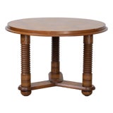 1940s French Oak Table Attributed to Charles Dudouyt For Sale