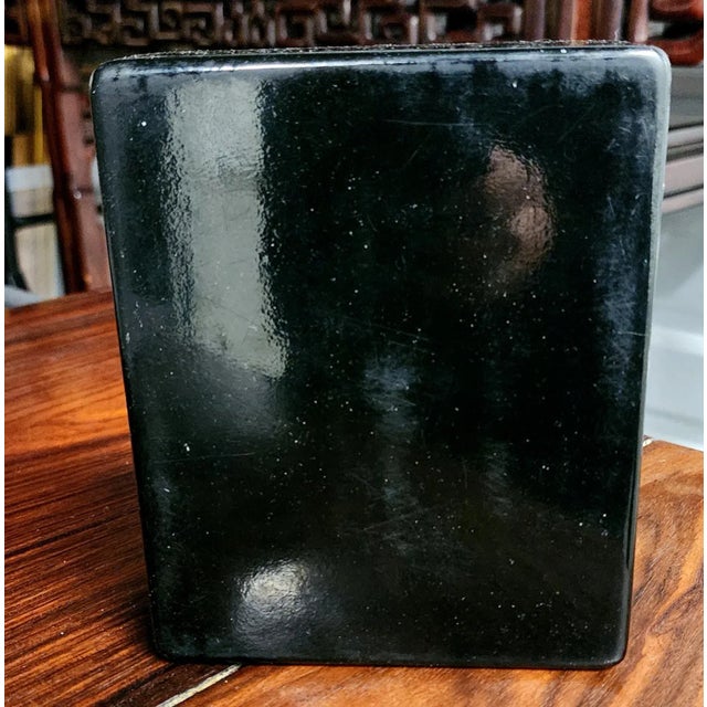 Russian Kholui Vintage Fine Black Lacquer Covered Box For Sale - Image 4 of 13