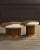 The Dakota Small Cocktail Table has reeded pedestal base made of solid oak with a brass plinth at the bottom. The oak...