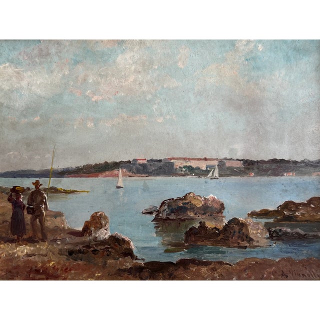 Alberto Vianelli, Pêcheurs, Oil on Cardboard, Framed For Sale - Image 11 of 11