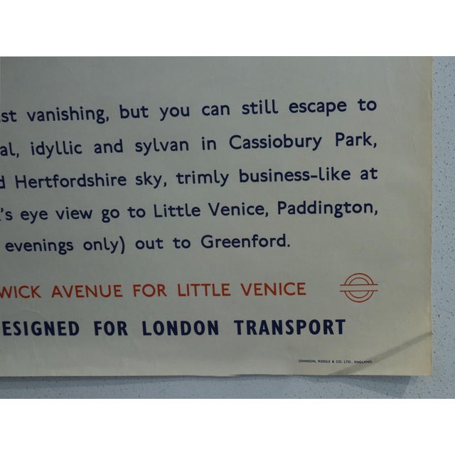 Abstract 1965 British Poster - London Transport: Waterways - John Finnie For Sale - Image 3 of 5