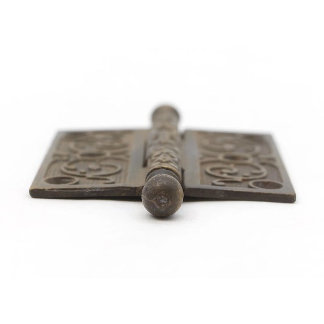 Victorian Antique 3.5 X 3.5 In. Victorian Bronze Butt Door Hinge For Sale - Image 3 of 4