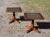 Vintage Pair Statton Oldtowne Solid Cherry Stone Top Pedestal End Tables For Sale - Image 9 of 13