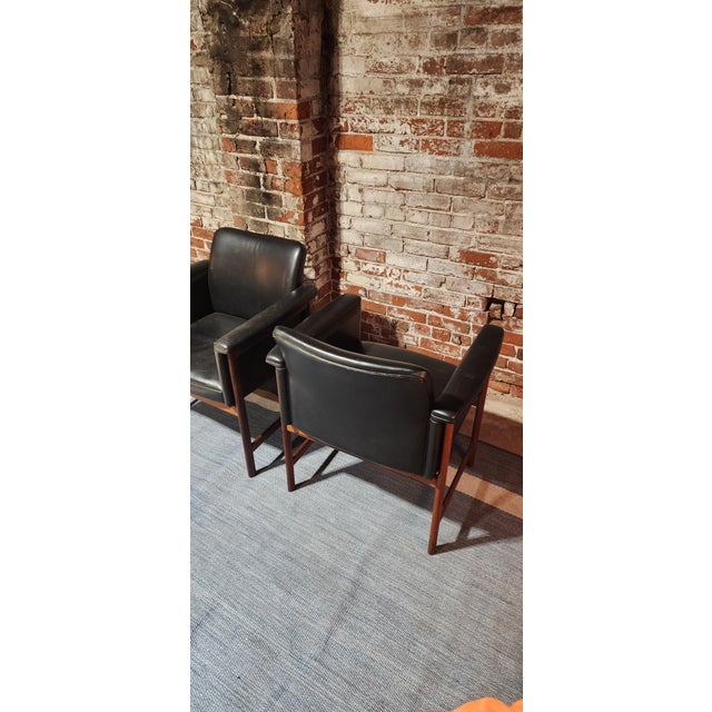 Mid-Century Modern Mid 20th Century Pair of Rosewood Arm Chairs by Torbjorn Afdal For Sale - Image 3 of 10