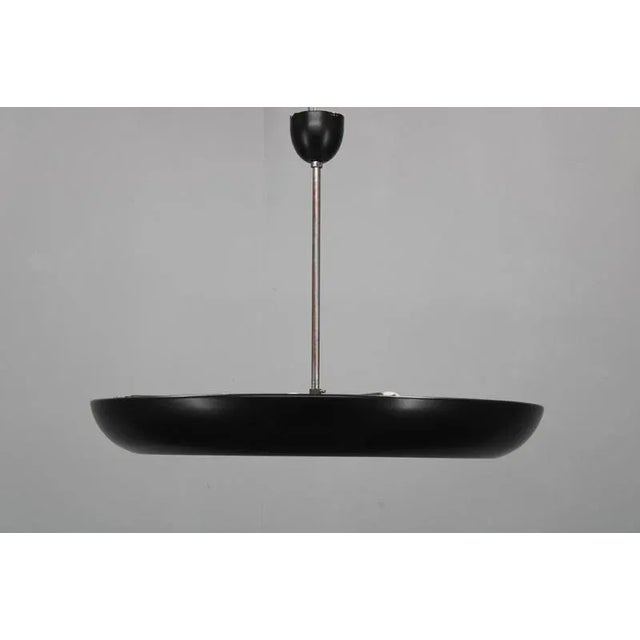 1940s Bauhaus UFO Pendant Light by Josef Hurka for Napako, Czechoslovakia, 1940s For Sale - Image 5 of 13