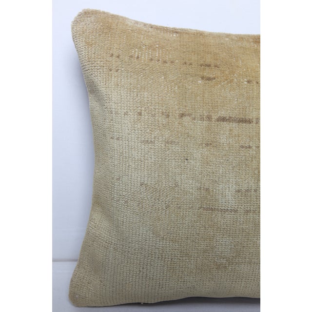 Textile Foft Color Tones Vintage Oushak Rug Pillow -16'' X 18'' For Sale - Image 7 of 9