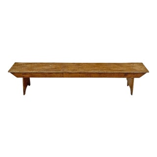 19th Century American Grain Painted Bench For Sale