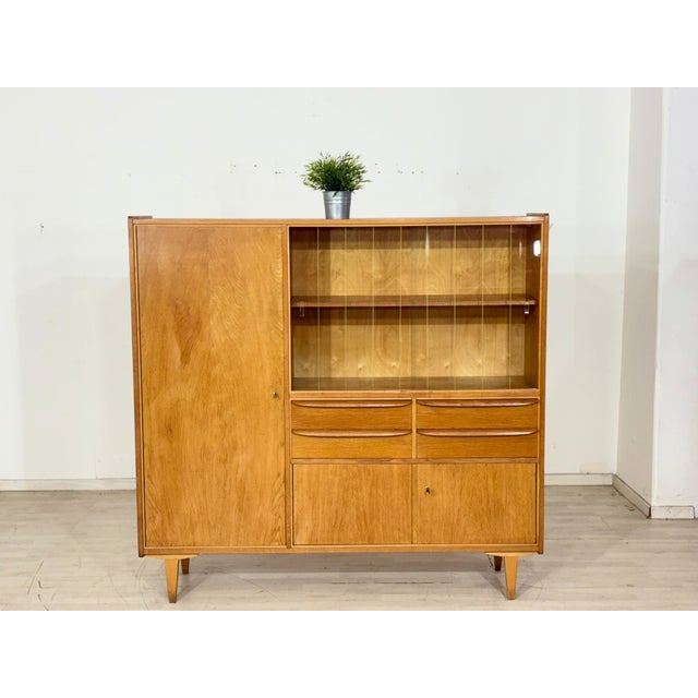 Mid-Century Oak Highboard, 1960s For Sale - Image 16 of 16