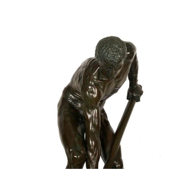 “a La Terre!” (1890) French Antique Bronze Sculpture by Alfred Boucher & Barbedienne For Sale - Image 12 of 12