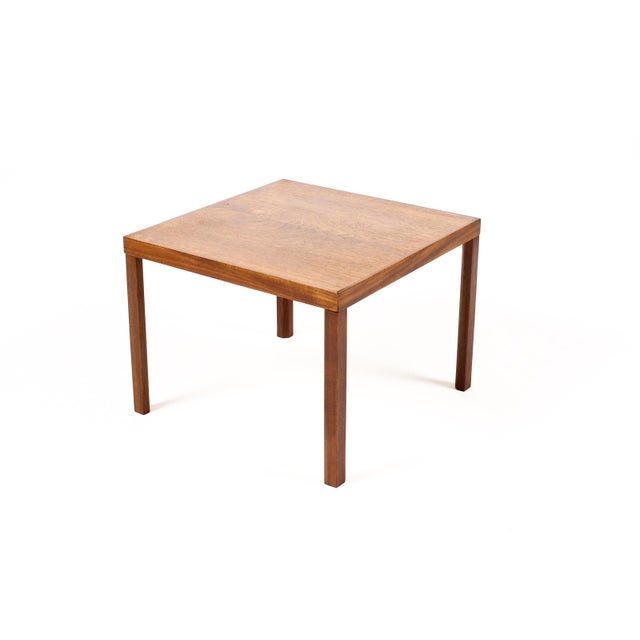Mid-Century Modern 1960s Danish Modern Mid Century Square Teak Square Side Table — Attributed to Hans Olsen — B For Sale - Image 3 of 5