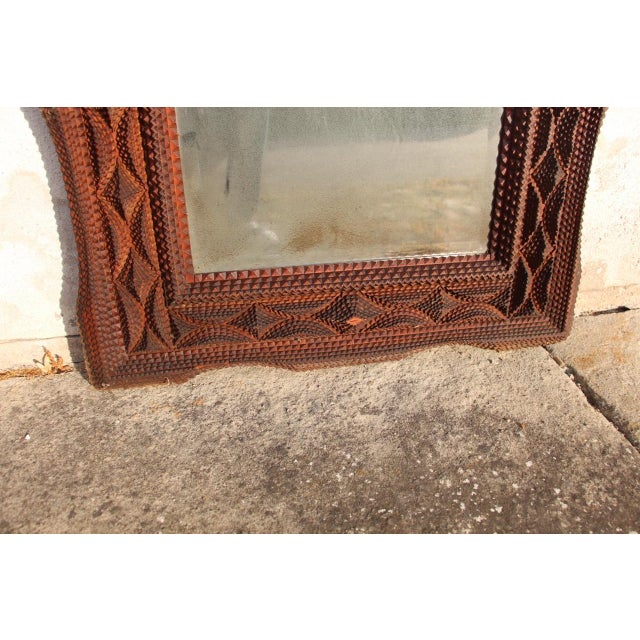 Large 19th Century Tramp Mirror For Sale - Image 6 of 11
