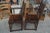 1940s Vintage Carved Pair of j.e. Ware Furniture Wainscot Wood Side / Dining Chairs Medieval / Thrones For Sale - Image 11 of 16