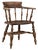 Antique English Elm Wood Captains Chair, 1890s For Sale