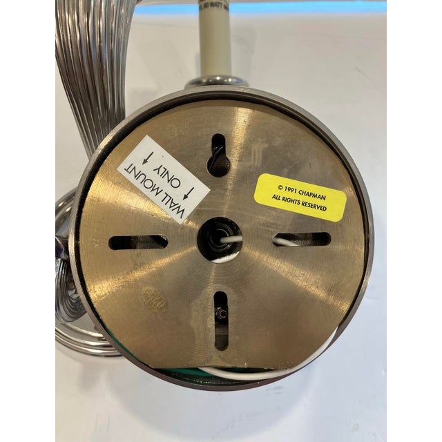 Metal Pair of 1990s Chapman Nickel Silver Sconces For Sale - Image 7 of 8