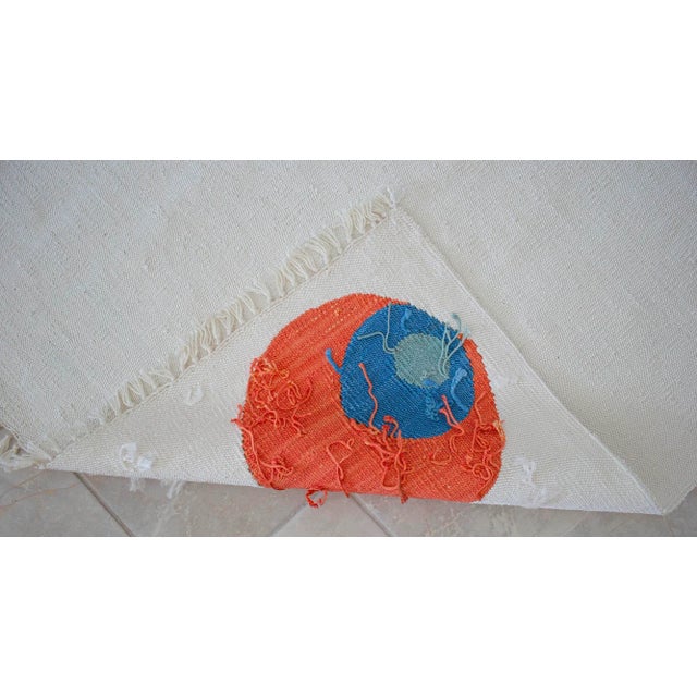 Turkish Silk Rug Kilim Hand Woven Chintemani Motif Oushak Area Rug - 4′3″ × 6′4″ For Sale - Image 11 of 18