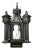 Vintage Tuscan Style Black Turret Chandelier, Handmade Ironwork. For Sale