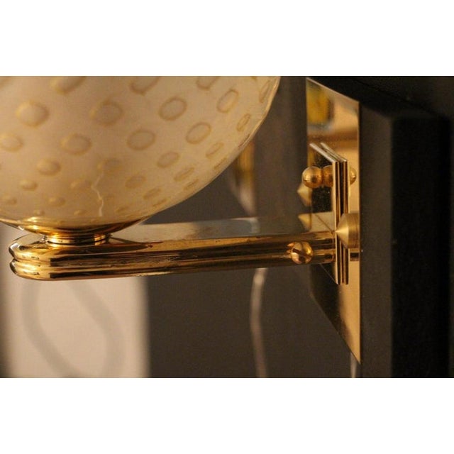 Gold Golden Pulegoso Murano Glass Sconces in the style of Barovier, 1990s, Set of 2 For Sale - Image 8 of 18