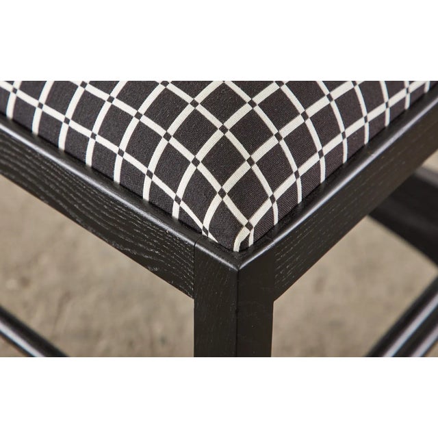 Set of Six Mackintosh Style High Back Ebonized Dining Chairs For Sale - Image 9 of 13