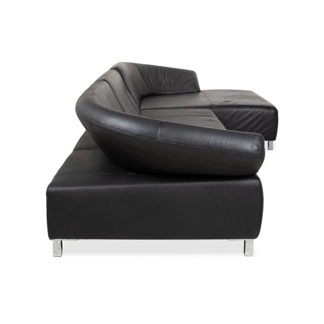 Butterfly Corner Sofa in Black Leather from Ewald Schillig For Sale - Image 16 of 18