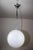 Silver Bauhaus Style Opaline Glass Globe Ceiling Lamp, 1940s For Sale - Image 8 of 8