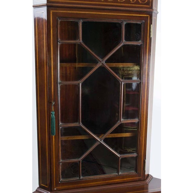 Late Victorian Marquetry Corner Cabinet For Sale - Image 3 of 8